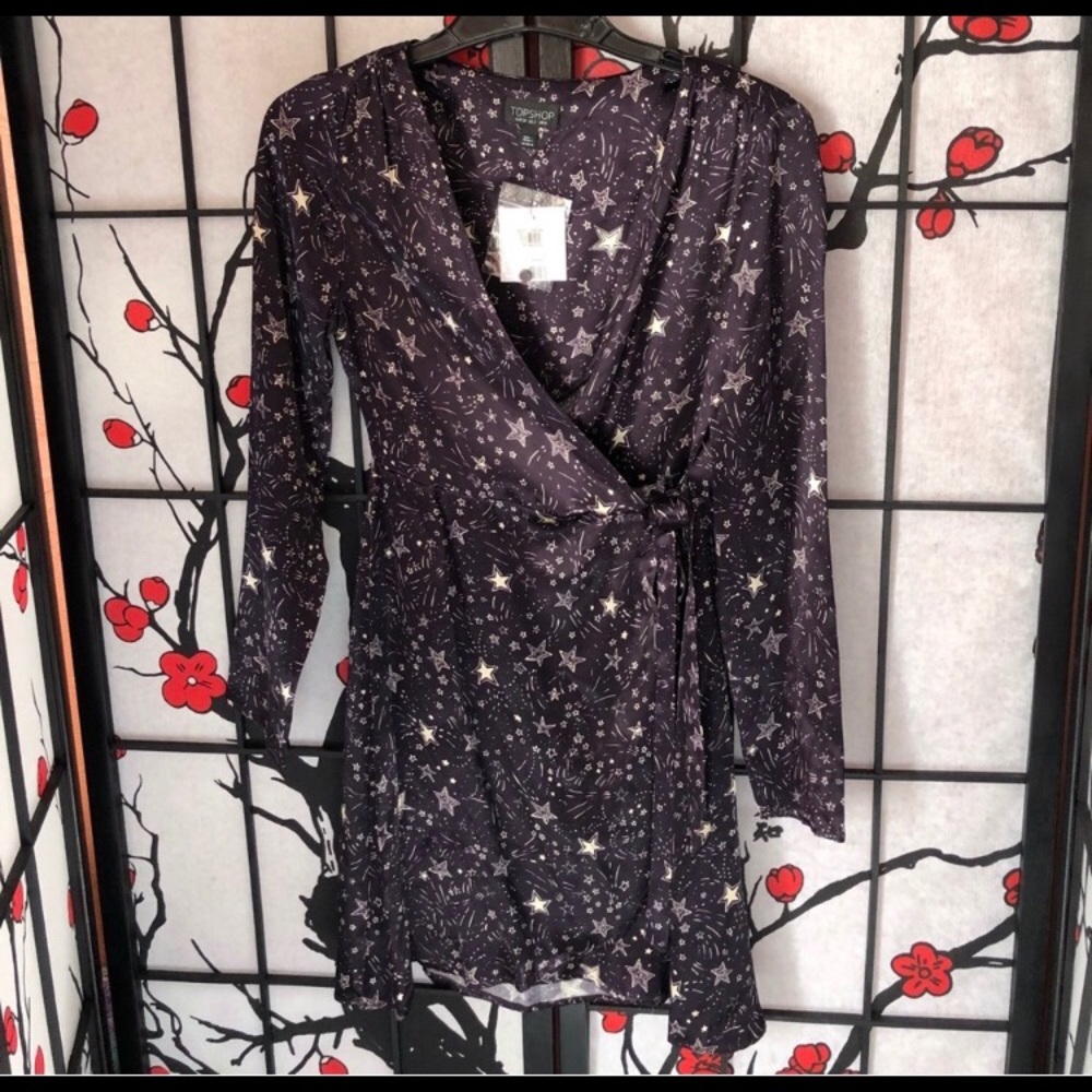 Topshop Star Wrap Dress